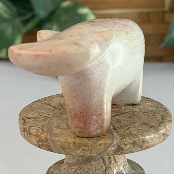 Kisii Soapstone Hand Carved HIPPO Figurine Stone Carving Mini Animal Figure 2.4” - Picture 4 of 14